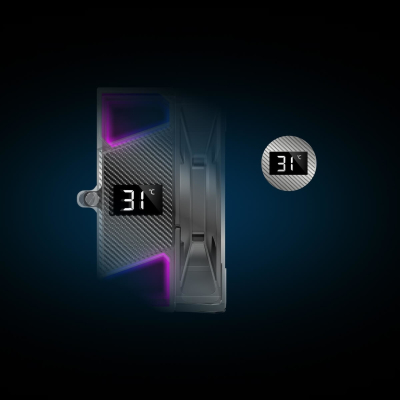 Rampage Octagon C70 Chłodzenie LGA1700/AM5 LCD infinity 120mm ARGB czarny