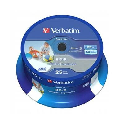 Verbatim BD-R SL, Hard Coat protective layer 25GB spindle 43811 6x 25-pack
