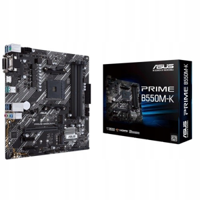 Asus Płyta główna PRIME B550M-K AM4 4DDR4 HDMI DVI