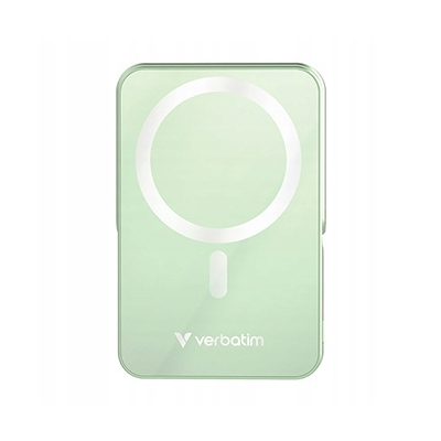 Verbatim, powerbank z ładowaniem bezprzewodowym 5V 10 000mAh zielona 32259