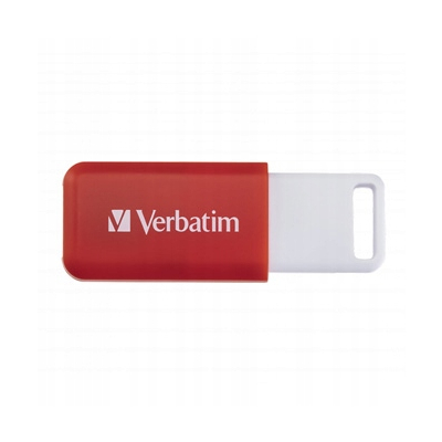 Verbatim USB flash disk, USB 2.0, 16GB, DataBar, czerwony, 49453,