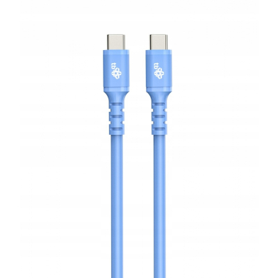 Kabel USB C - USB C 1m silikonowy niebieski
