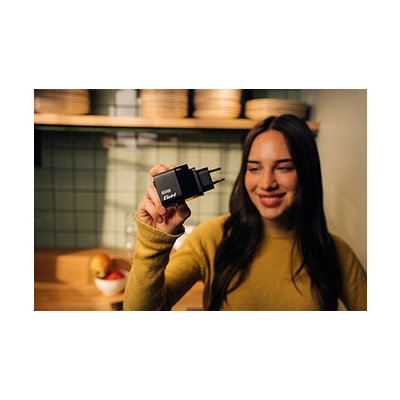 Verbatim Ładowarka GaN USB 3.0 USB C szara 65 W wymienne wtyczki C, G, A