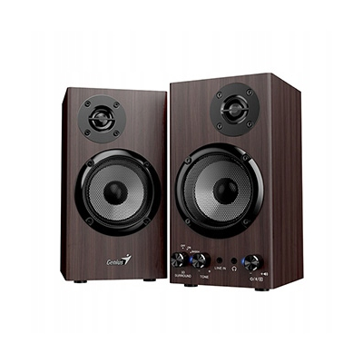 Genius głośniki SP-HF520BT, 20W, brązowy, drewniane, AUX/Bluetooth 5.3