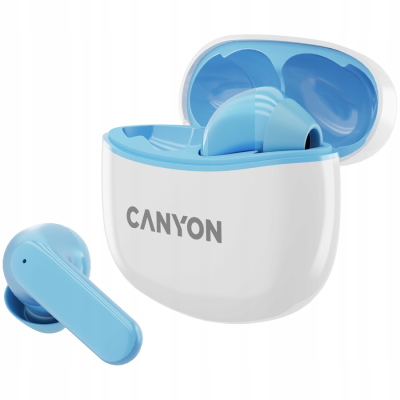CANYON Słuchawki dokanałowe TWS5 Etui Niebieskie