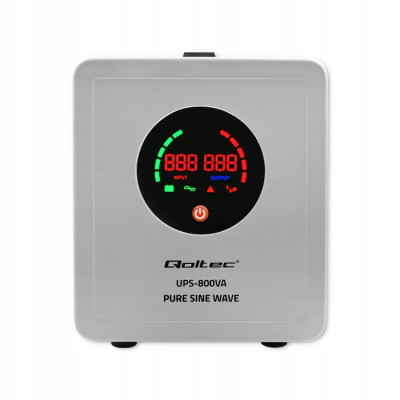 Qoltec Zasilacz awaryjny Pure Sine Wave UPS 800VA 560W Szary 50720