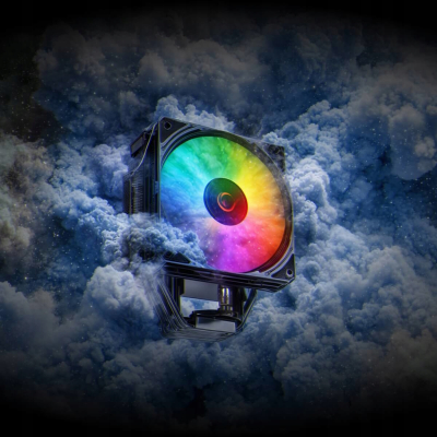 Rampage Octagon C70 Chłodzenie LGA1700/AM5 LCD infinity 120mm ARGB czarny