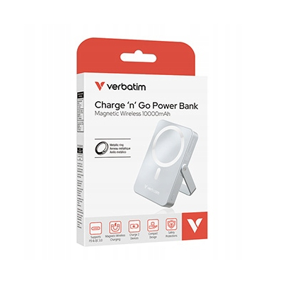 Verbatim powerbank z ładowaniem bezprzewodowym 5V 10 000mAh Niebieska 32266