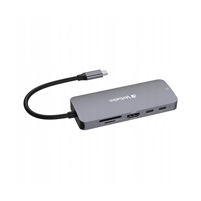 Verbatim USB (3.2) hub 9-port długość przewodu 15cm, 2x USB C, 3x USB A
