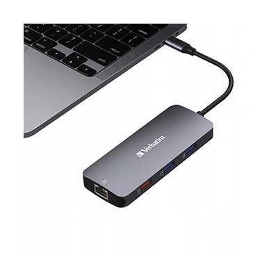 Verbatim USB (3.2) hub 9-port długość przewodu 15cm, 2x USB C, 3x USB A
