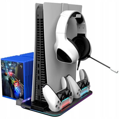 CANYON Podstawka chłodząca CS51 RGB PS5 Slim DE Ładowanie Czarna