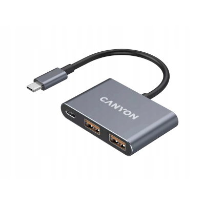 CANYON HUB DS-3 3 w 1 USB-C Ciemnoszary