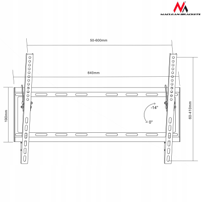 Uchwyt Maclean MC-605N do TV 37-70'' 55kg