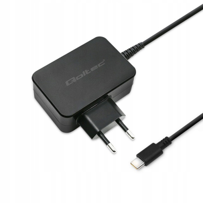 Qoltec Ładowarka sieciowa 65W 5-20V 3-3.25A USB typ C PD Laptop Smartfon