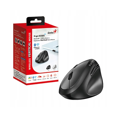 Genius Ergo 8350S Mysz bezprzewodowa, szara, 2400DPI