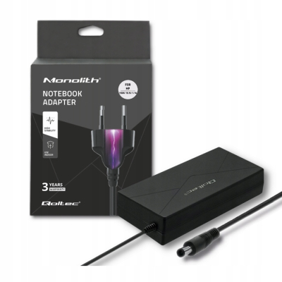 Qoltec Zasilacz do HP 150W 19.5V 7.7A 7.4*5.0+pin +kabel zasilający