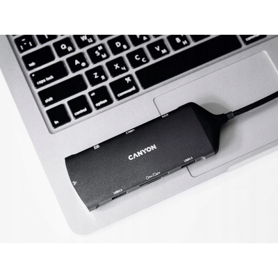 CANYON HUB DS-15 8 w 1 4k USB-C Szary