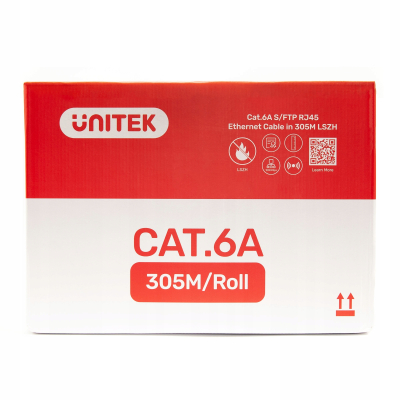 Unitek Kabel skrętka LSZH Cat. 7 S/FTP 305 m