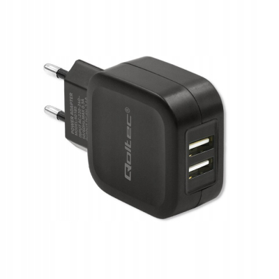 Qoltec Ładowarka sieciowa 12W 5V 2.4A 2xUSB