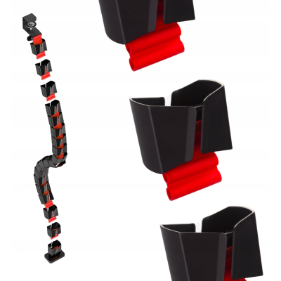 Organizer kabli maskownica do biurka Nano RS 1345mm czano czerwony RS125