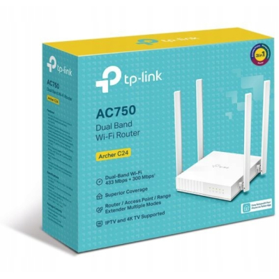 TP-LINK Router Archer C24 AC750 1WAN 4LAN