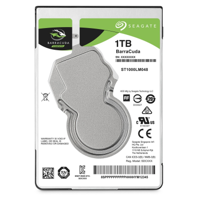 SEAGATE BarraCuda 1TB 2,5'' 128MB ST1000LM048