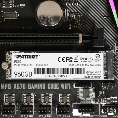 Patriot SSD P310 960GB M.2 2280 2100/1800 PCIe