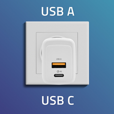 Qoltec Ładowarka sieciowa 35W GaN 5-20V 1.5-3A 1x USB-C PD 1 x USB QC 3.0
