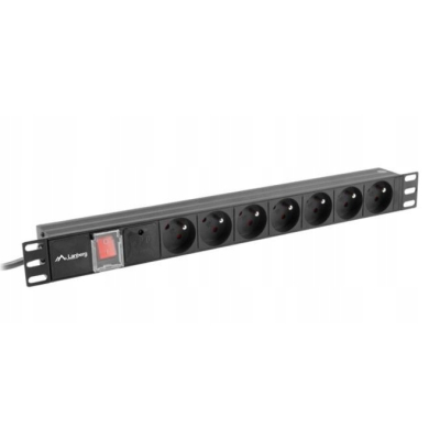 Lanberg Listwa Rack PDU 19'' 1U 16A 7X 230V 2m