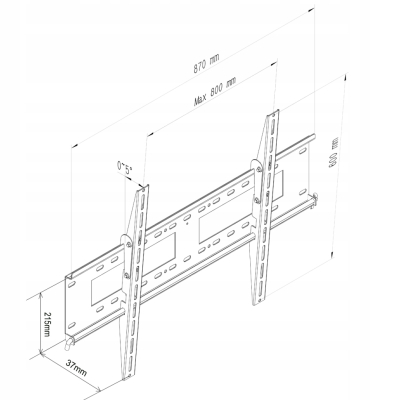 UCHWYT DO TV AR-88XL ART 37-100 80KG reg. pion