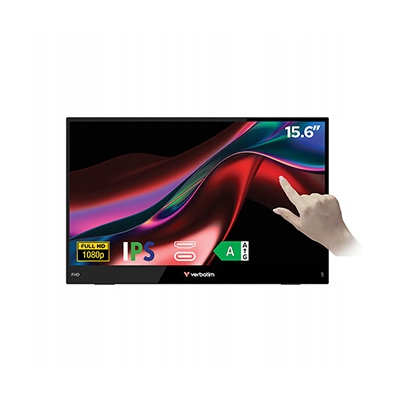 Verbatim monitor przenośny Touch Monitor LIGHT 15.6" Full HD 1920x1080 60Hz