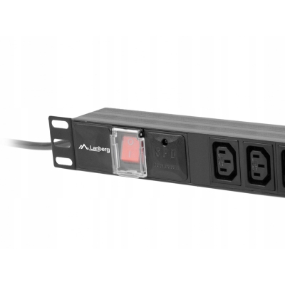 Lanberg Listwa Rack PDU 19 cali 1U 10A 10X IEC 2m