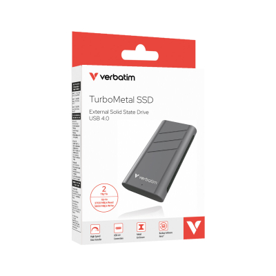 Verbatim SSD Zewnętrzny TurboMetal SSD 32022 2000GB Nero Backup M.2, USB C