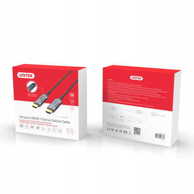 Unitek kabel optyczny HDMI 2.1 AOC 8K 120Hz 30 m