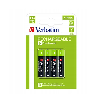 Verbatim Akumulatorki AAA (HR03) 950 mAh 4-pack