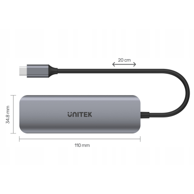 Unitek Aktywny hub USB-C 4xUSB 3.1 Gen1 microUSB