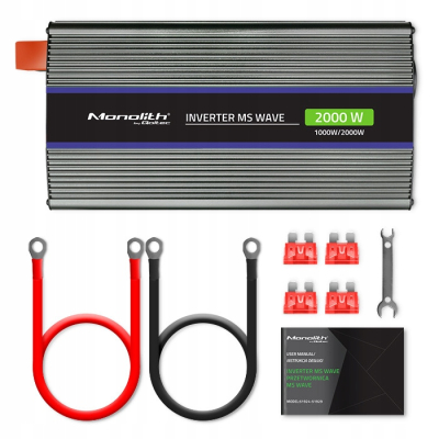 Qoltec Przetwornica Monolith 2000 MS Wave 12V/230V 1000/2000W USB