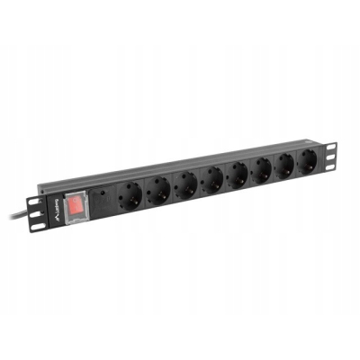 Lanberg Listwa rack PDU 19 cali 1U 16A 8X 230V 2m