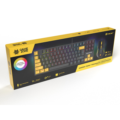 Zestaw Klawiatura i mysz komputerowa TRACER GameZone Hornet87 USB Gamingowa