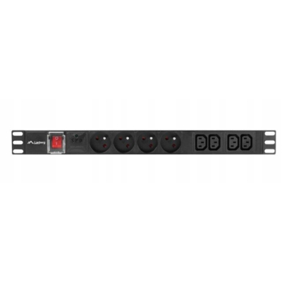 Lanberg Listwa Rack PDU 1U 10A 4X 230V PL 4X 2m