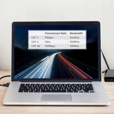 Unitek Kabel sieciowy płaski Ethernet Cat.7 10m