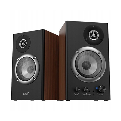 Genius głośniki SP-HF1200B, 2.0, 36W brązowe regulacja głośności, drewniane