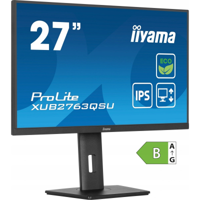 IIYAMA Monitor 27 cali ProLite XUB2763QSU-B1 IPS QHD HAS 100Hz