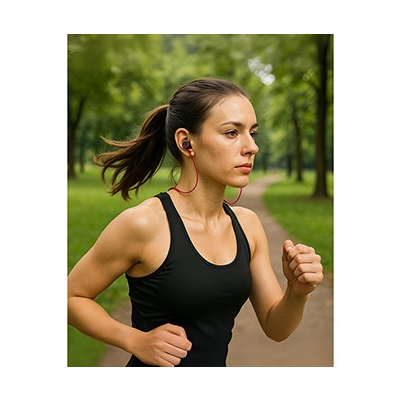 Powerton LIFE ARIVO Bezprzewodowe słuchawki bluetooth, czarno-czerwona