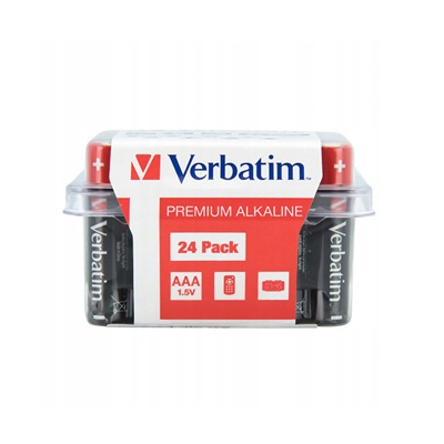 Verbatim Jednorazowa alkaliczna baterie AAA, 24-pack 49504