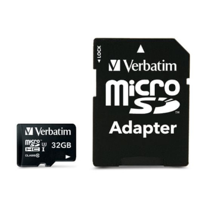 Verbatim Karta pamięci U3, 32GB, micro SDHC 47041, UHS-I U3, V30 z adapterm