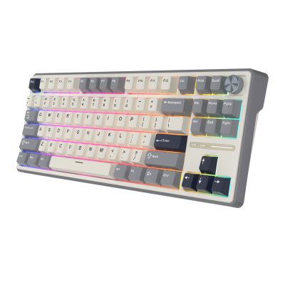 ROYAL KLUDGE R87Pro Half Grey Gaming Keyboard Creamy switch