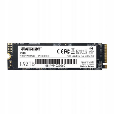 Patriot SSD P310 1.92TB m.2 2100/1800 PCIe NVMe