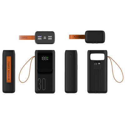 Powerbank TRACER Vouge-3 30000mAh Szybkie ładowanie QC3.0 Lightning USB-C SKLEP KOZIENICE RADOM
