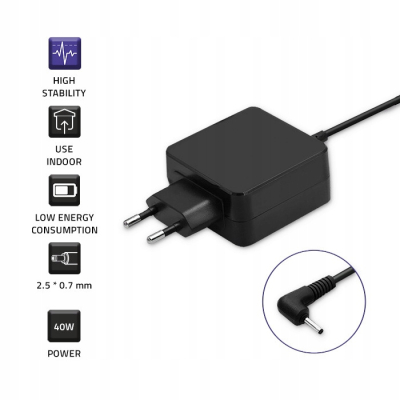 Qoltec Zasilacz do ultrabooka Samsung 40W 12V 3.33A 2.5*0.7 50067